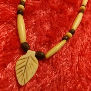 🎈 3 for $30💄Carved bone and wood necklace